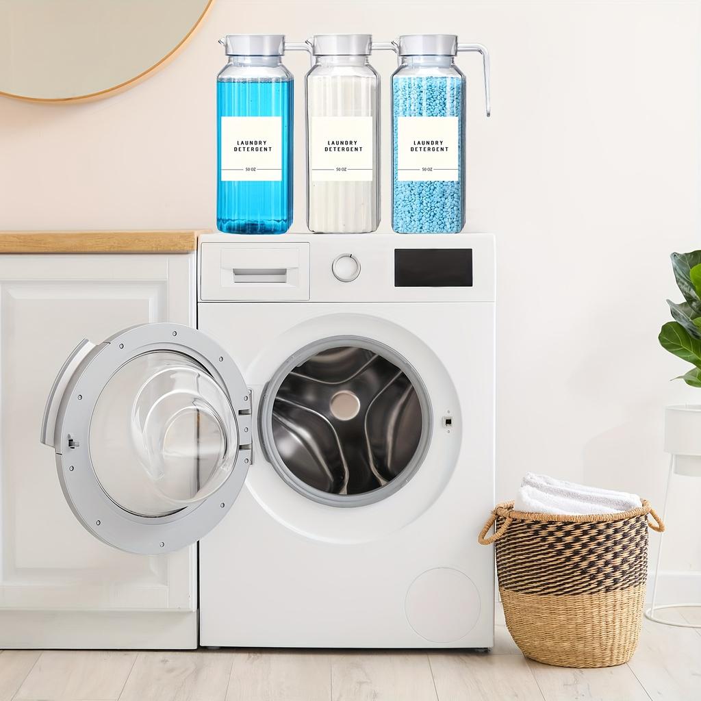 2 шт. Диспенсер для стирального порошка, Диспенсер для кондиционера для белья, Органайзер-бокс с мерными стаканчиками, Контейнер для стирального мыла, отбеливателя