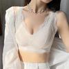 Lace Seamless Full Coverage Bra - Summer Women's Sexy Thin Underwear with Side Support & Vest Style for Small Chest