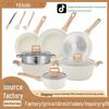 Granite Non-Stick 12-Piece Cookware Set: Soup, Milk, Frying Pots - Designed for North American Market