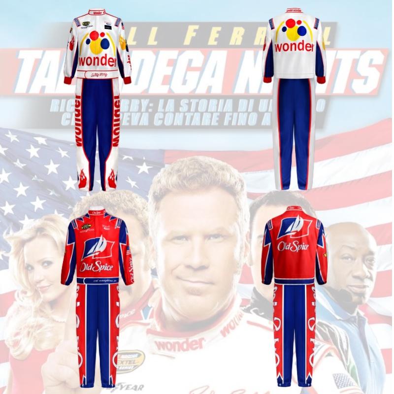 Футболка с коротким рукавом Tardega Night Ricky Bobby из дышащего полиэстера для гонок.