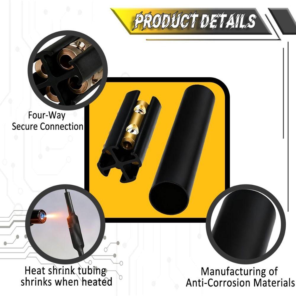 600 Volts Rated Underground Wire Splice Kit Heat Shrink Waterproof Direct Burial UF Wire Durable UV Resistant Splice Kit