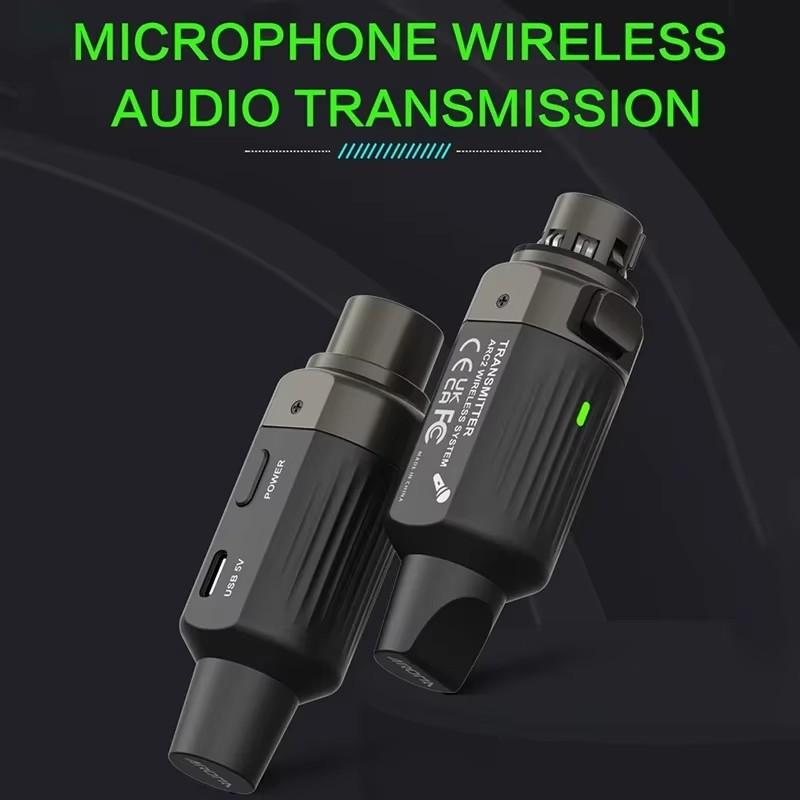 Беспроводная микрофонная система AROMA ARC2, 7 каналов, XLR-разъем, адаптер для микрофона, беспроводная UHF-система, динамический передатчик-приемник