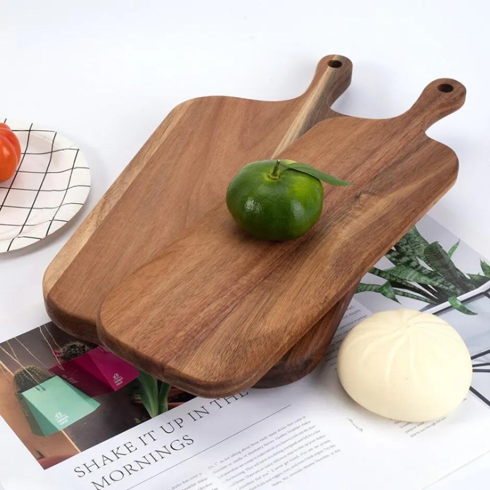 Japanese-style Serving Plate Long-handle Cheese Board Household Solid Wood Cutting Board  Pizza
