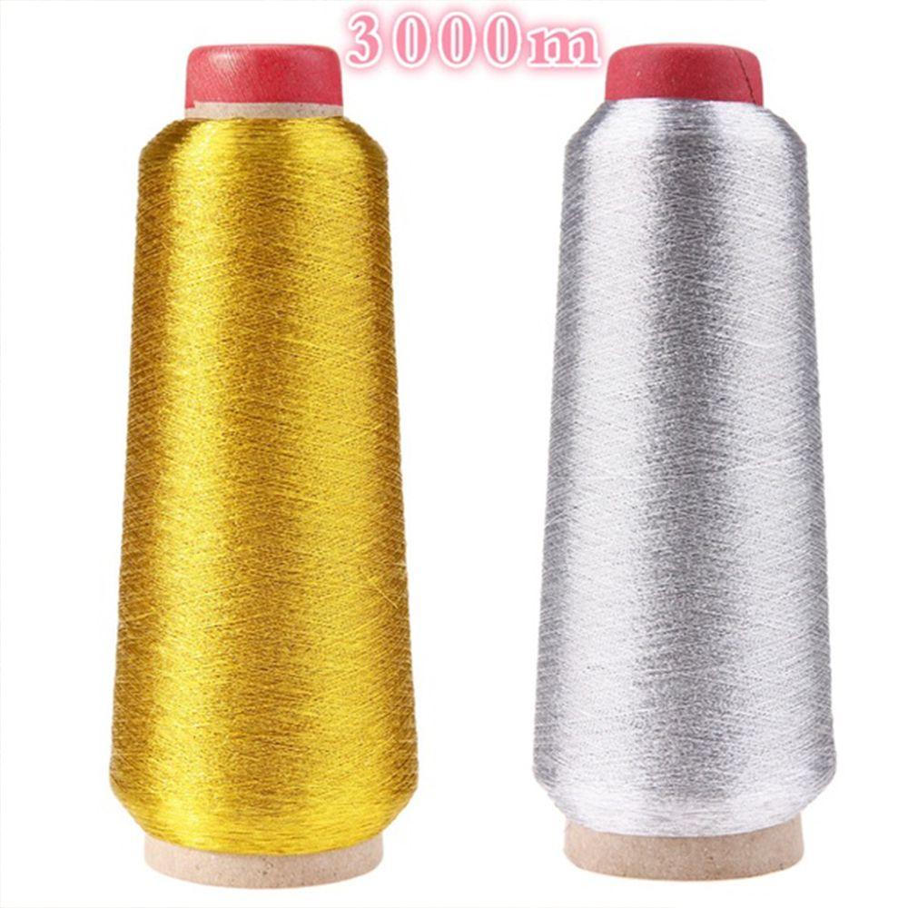 Hand Metallic Yarn Woven Line DIY Cross Stitch Embroidery Thread Gold/Silver Wire Sewing Machine