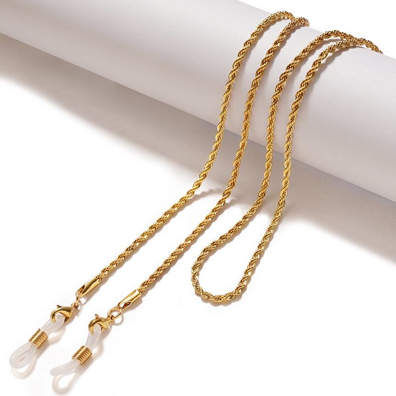 Вязаная цепочка двойного назначения для очков и маски с застежкой-лобстером - Защита от падения, модный аксессуар