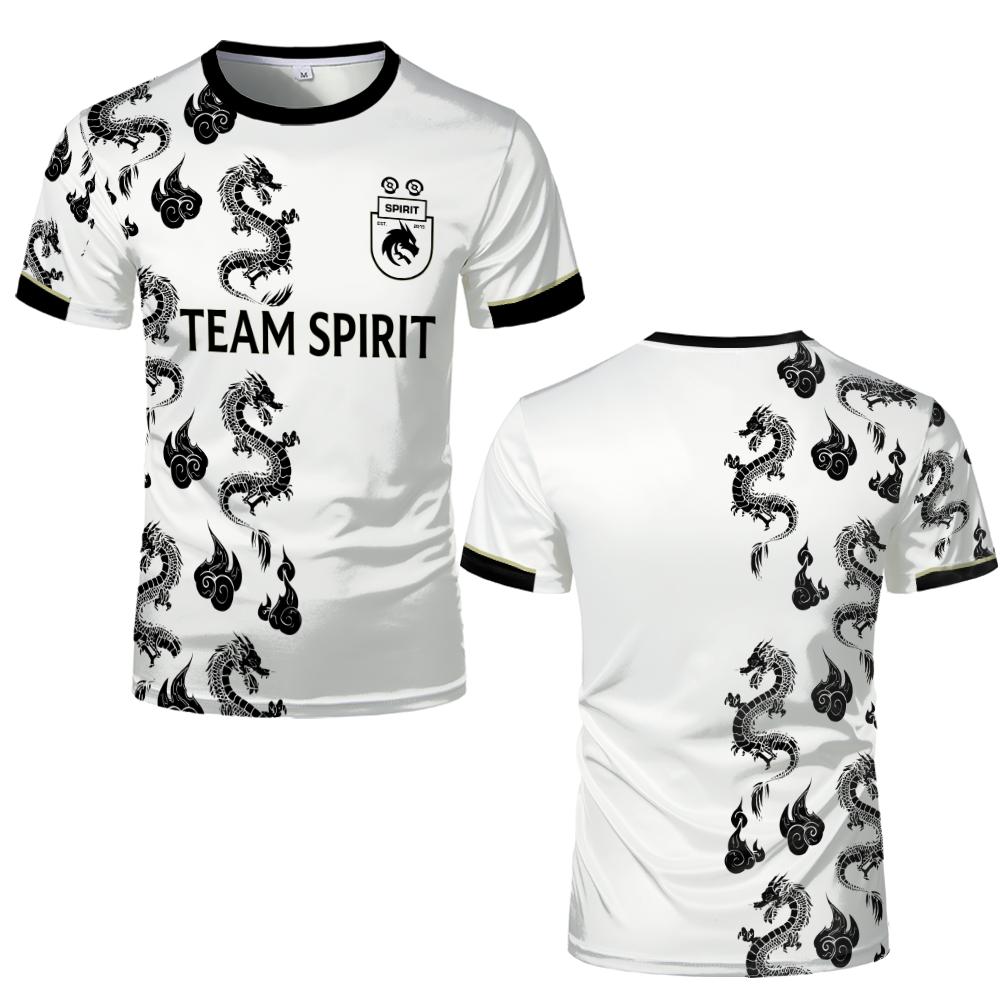 Summer Round Neck 3D Team Spirit Print Top Fashionable Casual Short Sleeved Men's T-shirts