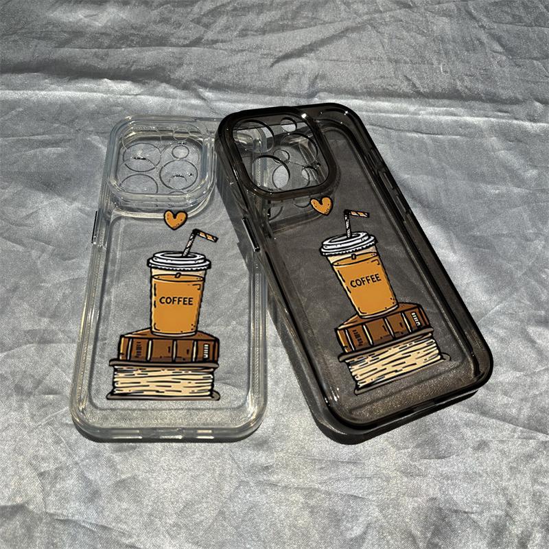 Чехол для телефона «Момент жизни с чашкой кофе» для iPhone 14 15 16 17 Pro 11 12 13 Pro Max Air 15 Plus 16E Прозрачный Мягкий Прозрачный Fundas