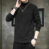 Осень-зима Мужской топ с высоким воротником, однотонный, длинный рукав, толстый, теплый, эластичный, мягкий, свитер, повседневная толстовка, весенняя одежда