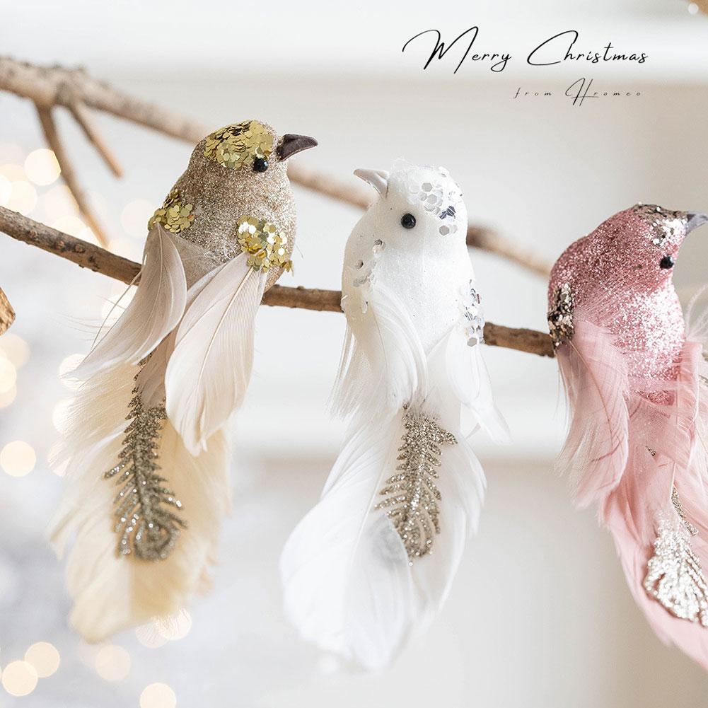 New High-end Simulation Foam Feather Bird Decoration Decoration Christmas Christmas Hanging Dec J2C1