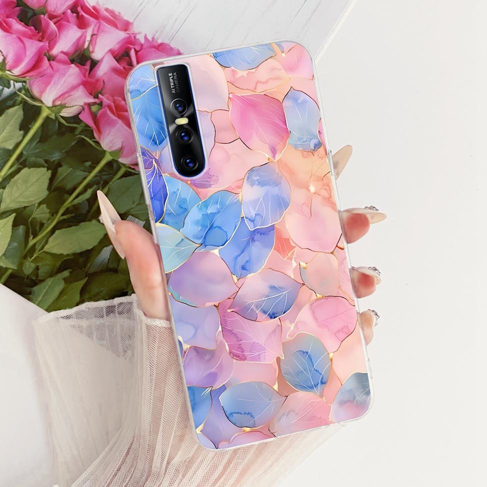 Casing For Vivo V15 Pro Cover Transparent Cute Cat Fashion Butterfly Funny Painted Phone Case For Vivo 1818