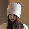 Coldproof Plush Beanies Hats Korean Style Warm Cap Soft Fleece Knit Beanies  Female