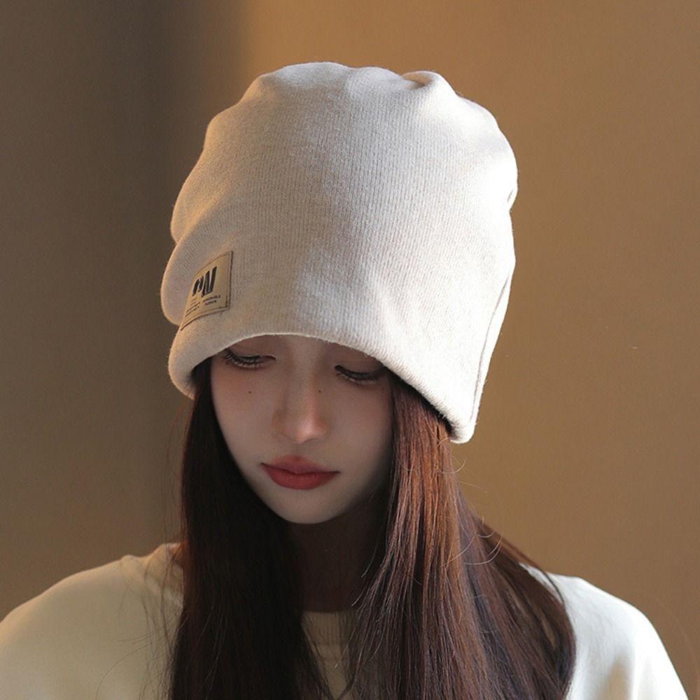 Coldproof Plush Beanies Hats Korean Style Warm Cap Soft Fleece Knit Beanies  Female