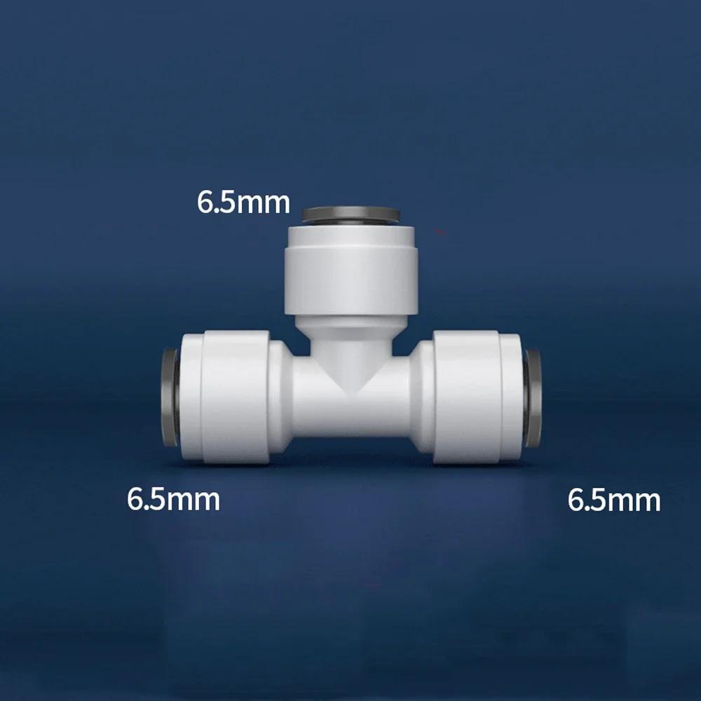 Тройник редукционный 3/8" 1/4" на 3 выхода, пищевой POM, быстроразъемный соединитель для аквариума, системы фильтрации воды RO, системы обратного осмоса