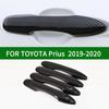Carbon Fiber Patterns Side Smart Door Handle Covers Trims For 2018- Toyota Prius ALPHA Hybrid MPV
