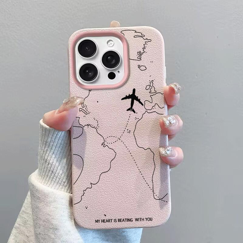 Чехол для RENO 15 15F 11F 12F 14 PRO 10 5 Lite 5F OPPO A3 A5 A6 PRO A2 A3X A5X A40 A94 Мягкая обложка из ПУ-кожи с принтом в виде авиалиний