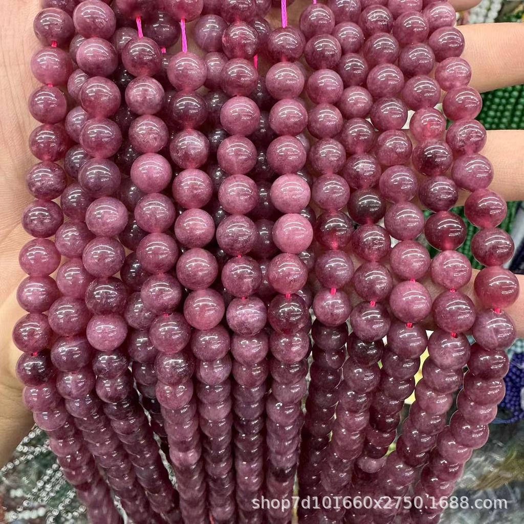 Круглые россыпные бусины малинового цвета для DIY-аксессуаров для украшений