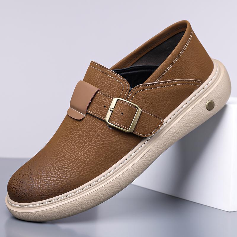 Fashion Luxury Brand Genuine Leather Men Shoes Breathable Business Office Formal Casual Loafers Shoes Men Designer Slip On Driving Shoes