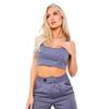 Missy Empire Womens/Ladies Pinstripe Scoop Neck Tailored Crop Top