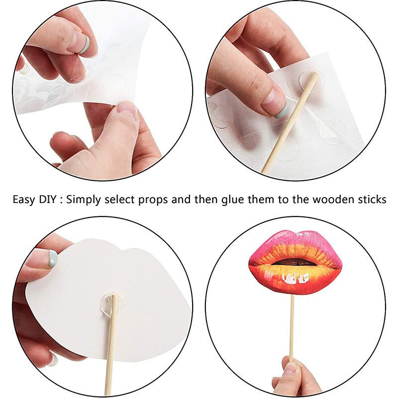 20pcs/Set Funny Lip Mouth DIY Photobooth Props Bachelorette Party Hen Party Bridal Shower Wedding Decortation DIY Photo Booth