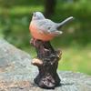 Decoration Fairy Garden Animal Sculpture Kingfisher Figurine Lifelike Bird Statue Sparrow On Branch
