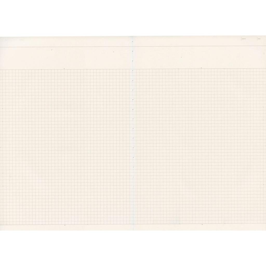Nakabayashi (Masashi Takahashi x Nakabayashi) Logical Think Thread-Bound Notebook A4 Vertical Gray Ruled No-A406S-DN Black Cover with Gray Ruled Lines