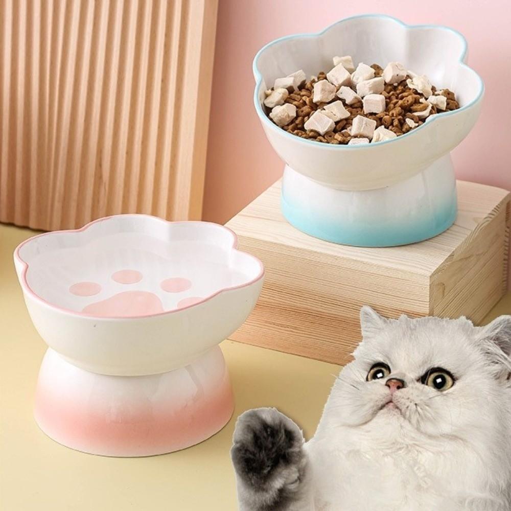 High Foot Dog Food Bowl Large Capacity Pet Feeder Snack Bowls Pet Drinking Bowl For Cats Dogs