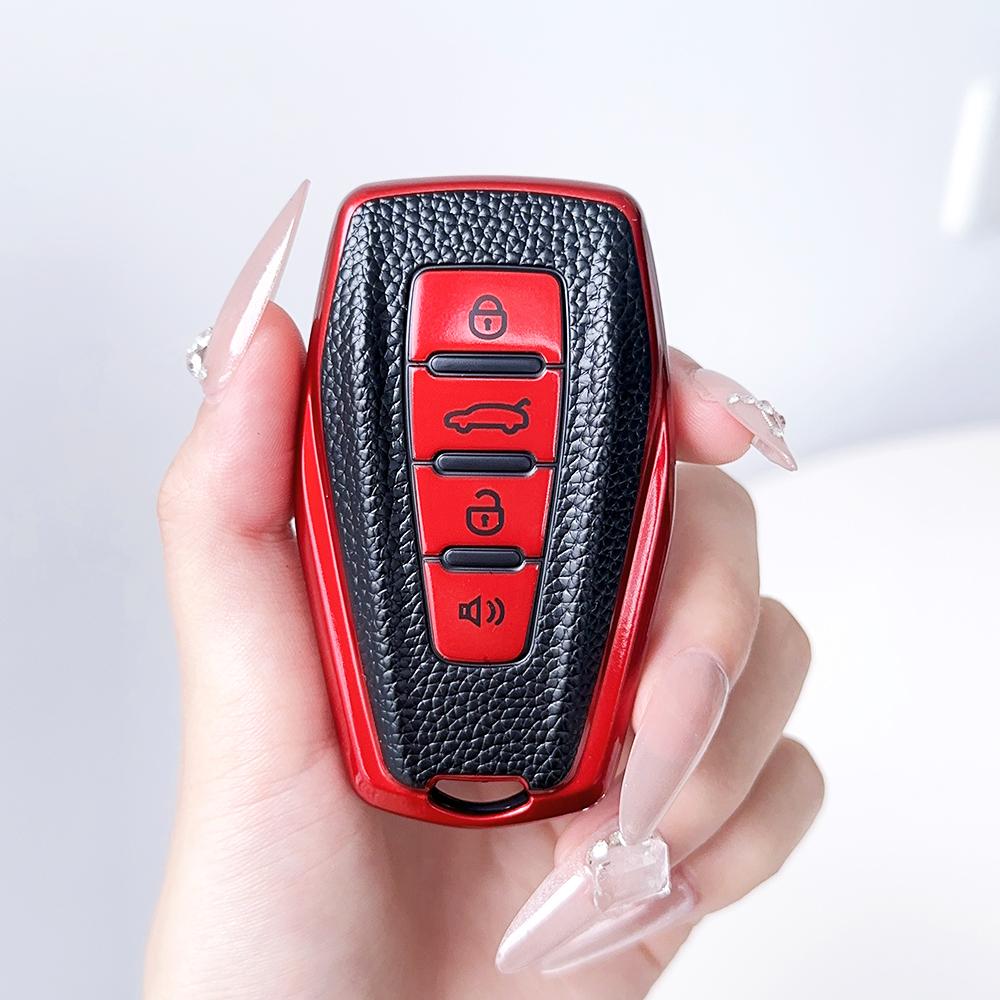 TPU Кожаный Бесключевой Защитный Держатель Брелок Чехол для Ключа Автомобиля Для Geely Emgrand X7 Ex7 Gt Gc9 Borui Coolray Atlas Boyue Nl3