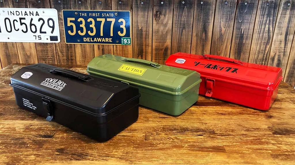 Yamashiro Steel Tool Tool W360 X D150 X (Yamashiro) Yamashiro-made Mountain-Shaped Box, Box, Camping, Interior, Garage, H110mm, Black, YK-032BK