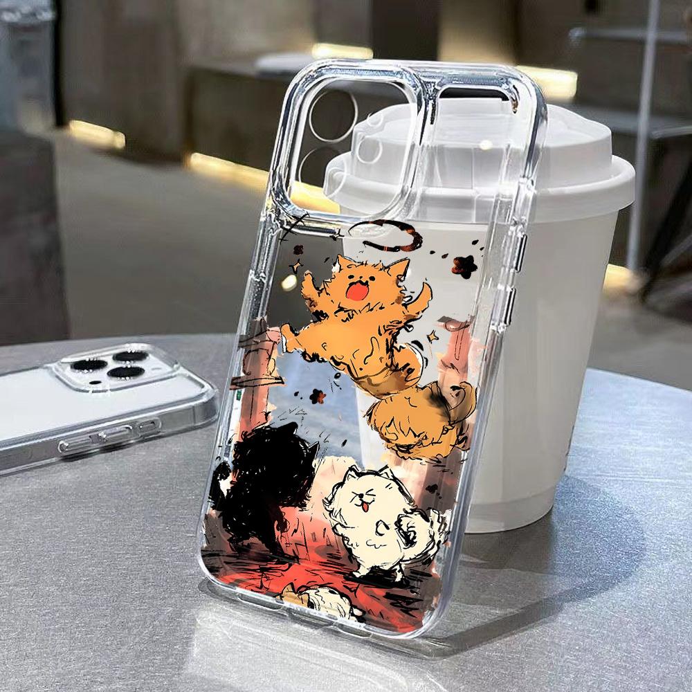 Кошачий силиконовый чехол для Samsung A15 5G A55 A54 A53 A52s A34 A35 A33 A32 A73 A14 A13 A12 A72 A24 A25 A23 A22 A71 A51 A05s Funda