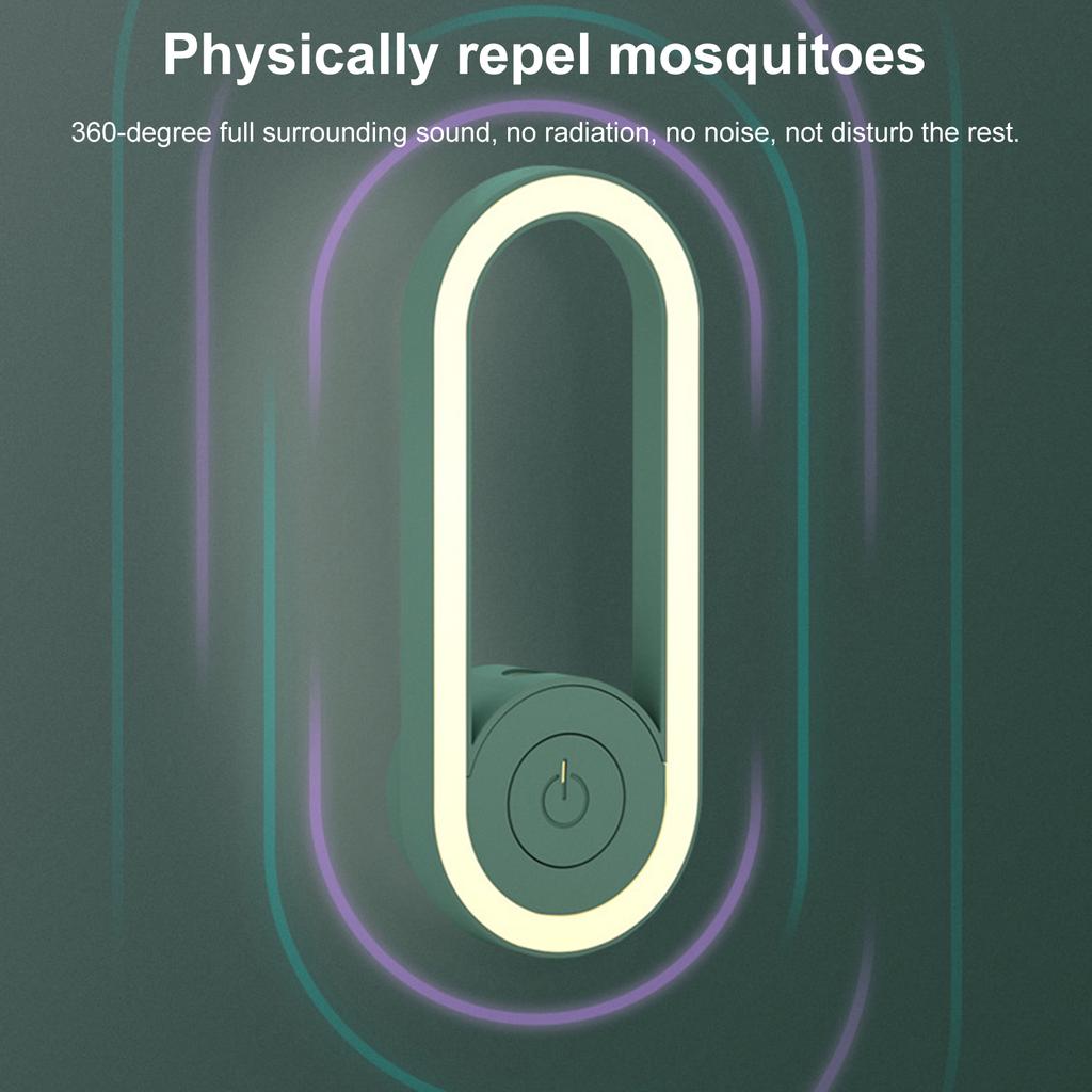 Ultrasonic Mosquito Repellent Lamp LED Night Light Electric Mosquito Mite Killing Lamp Fly Bug Trap