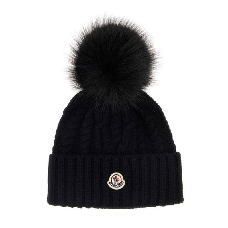 Moncler Кашемировая шапка-бини с помпоном 3B00063 M4506 999