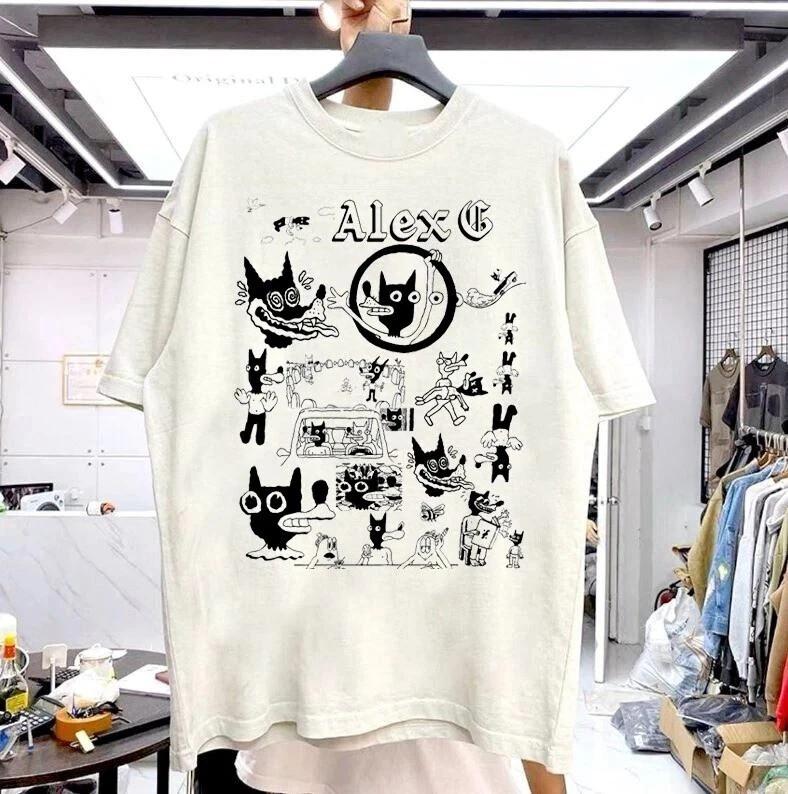 Футболка Alex G, Белая хлопковая футболка Alex G с коротким рукавом, Унисекс S-5XL BT1990 Унисекс футболка