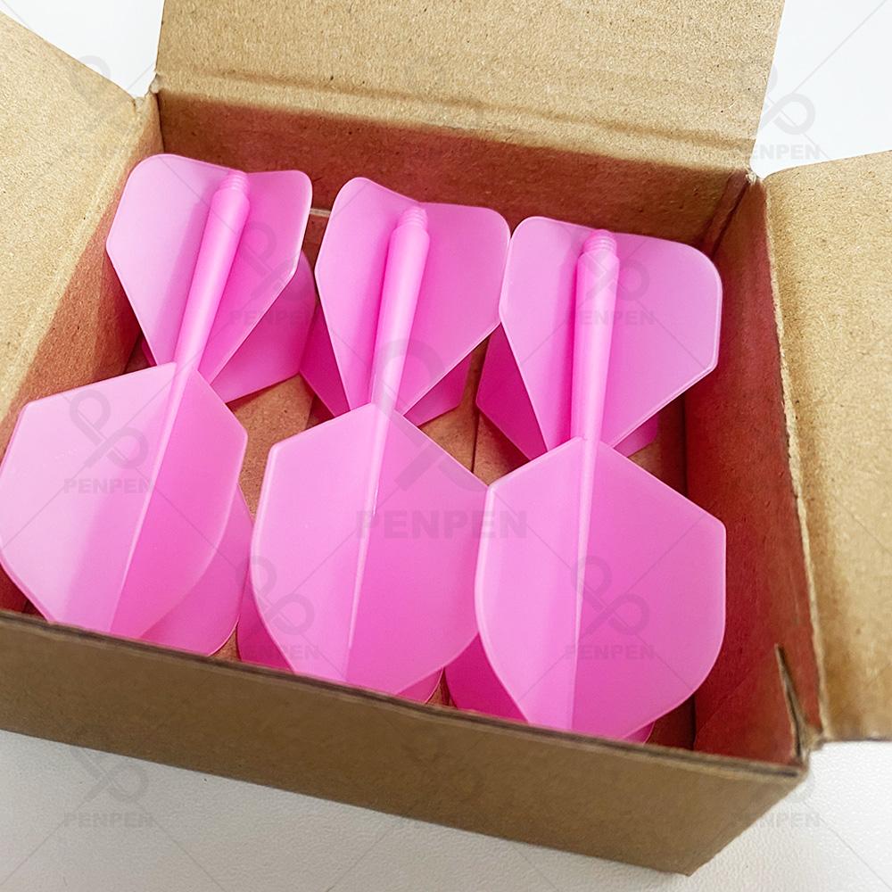 Professional Dart Flights 6pcs Boxed PP Material Durable 2BA Screw Soft 75mm Purple Color LT01-carton-6pcs