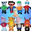Cute Cartoon Panda Superman Plush Toy For Kids, Short-haired Stuffed Animal Doll