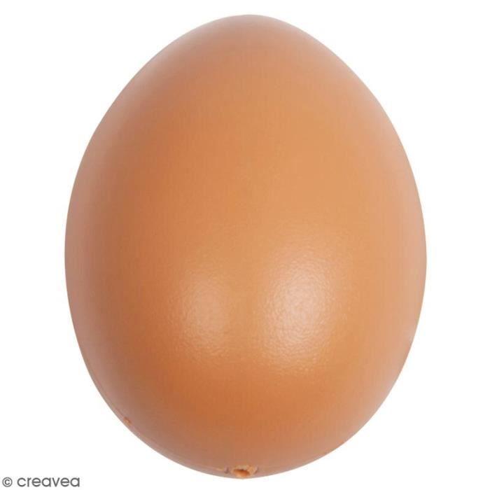 Oeuf en plastique à décorer - RAYHER - 6 cm - Beige - 1 pièce