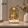 Gifts for Elders Christmas Pearl Light Ornaments Holiday Home Decor, Acrylic LED Decorative Lamp with Soft Glow Bedroom Bookshelf And Party Atmosphere