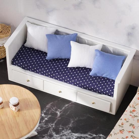 Диван для кукольного домика, имитация DIY, украшение, деревянный диван для кукольного домика, модель игрушки для сцены в гостиной