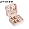 Small Jewelry Box Portable Jewelry Travel Organizer Display Storage Case for Rings Earring Necklace Bracelet, Gift for Women Girls, Pink Faux Leather