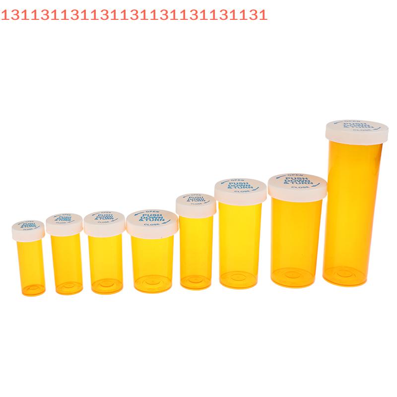 5Pcs Plastic Medicine Pill Bottles With Child Resistant Caps Medicine Containers Travel Pill Vials - 6/8/13/16/20/30/40/60 Dram