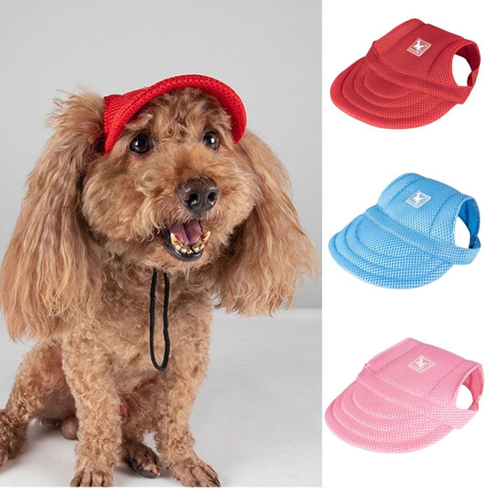 Adjustable Pet Baseball Hat Solid Color Dogs Sun Hat Sun Bonnet Dog Cap Sports