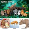 Игрушка Safari Animal Toy 12 предметов, реалистичные фигурки животных Jumbo Wild Jungle Animal, большой набор из африканского зоопарка с пластиковыми обучающими игрушками для детей и малышей