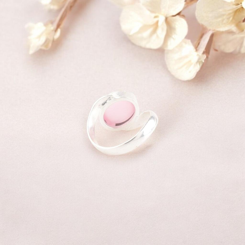 Rare Pink Cat's Eye Gemstone 925 Sterling Silver Handmade Jewelry Partywear Ring RR-53-38