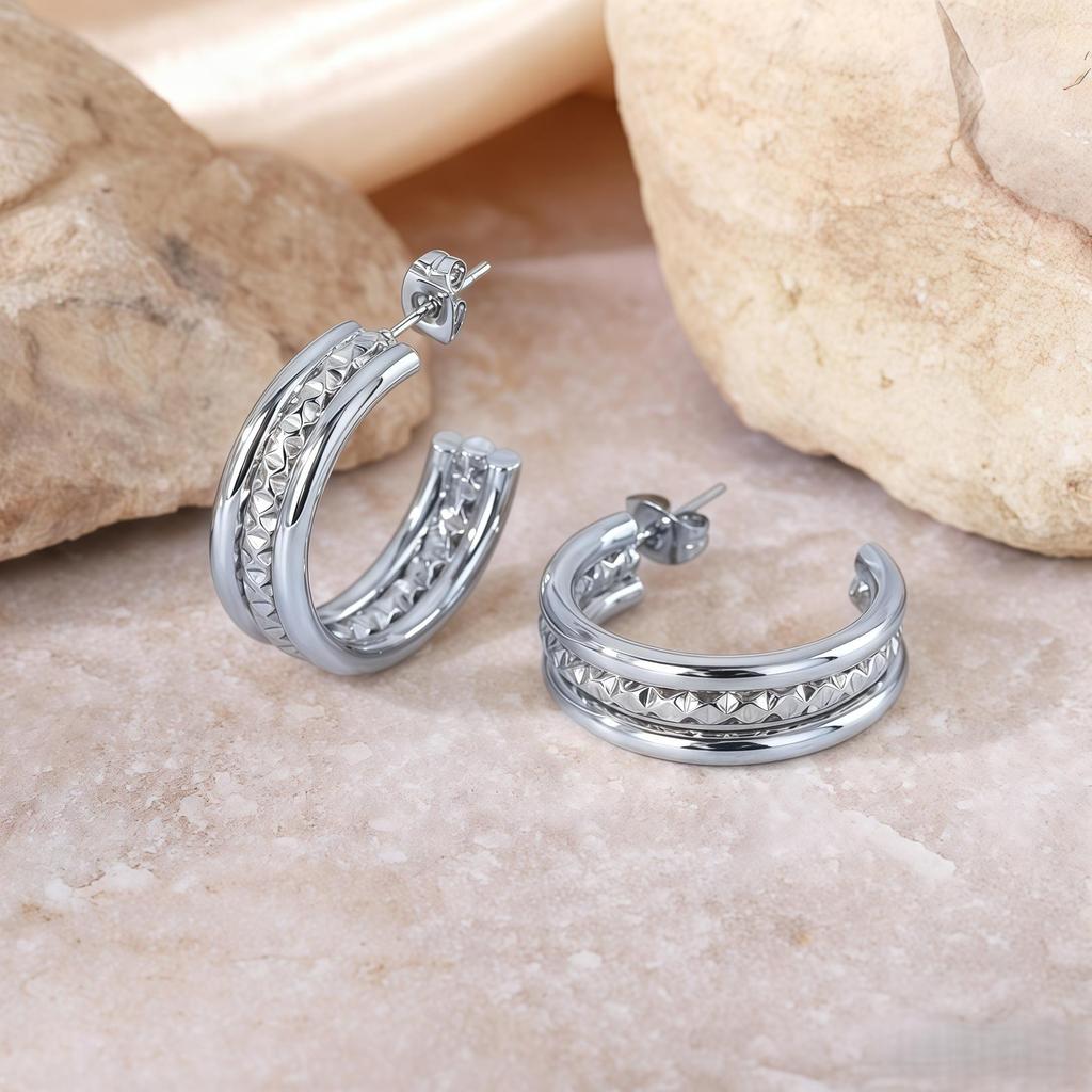 Серьги-косички из титановой стали 2025 года - Легкая роскошь, Новый стиль