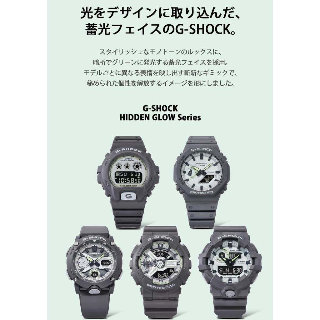 Casio Мужские часы G-Shock серии HIDDEN GLOW DW-6900HD-8JF серые [модель для Японии]