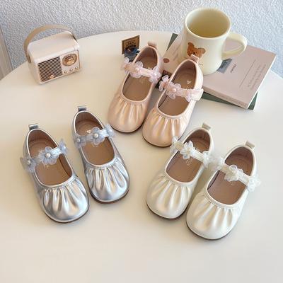 Новая Мода Кружево Стиль Маленький Аромат Девочки Удобная Мягкая Подошва Кожаная Обувь