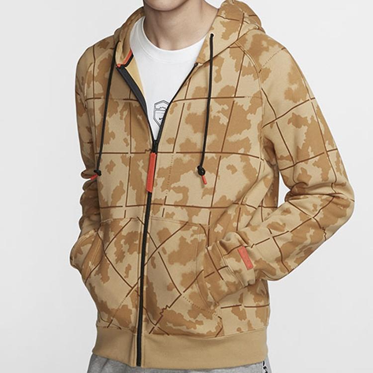 Nike Мужская толстовка AS Lebron NK с молнией, с принтом Club GOLD AT3914-723