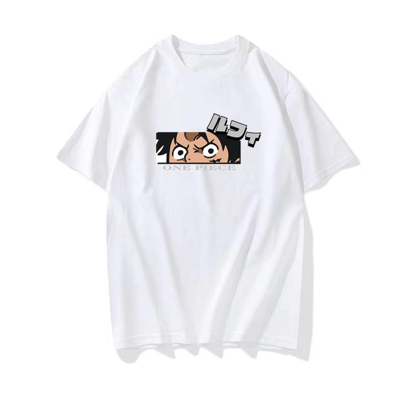 Japanese Anime One Piece Cotton TShirt Luffy Zoro Nami Graphic Summer Short Sleeve Unisex