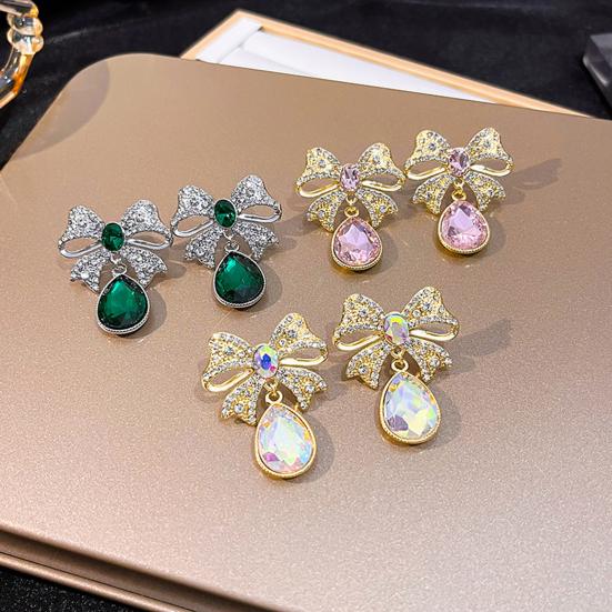 Стильные серьги-гвоздики из искусственного кристалла в виде капли воды, элегантные декоративные