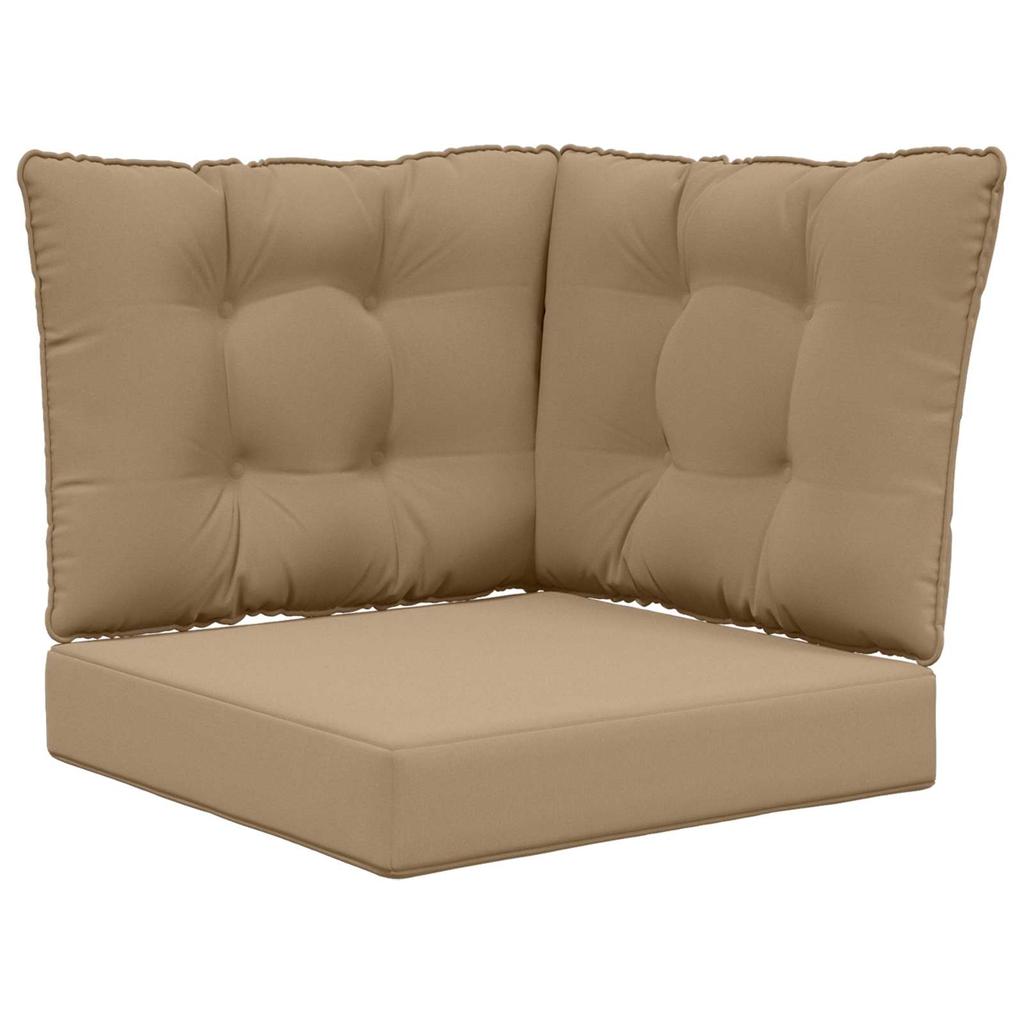 Outdoor Sofa Cushions 3 pcs Taupe Polyester