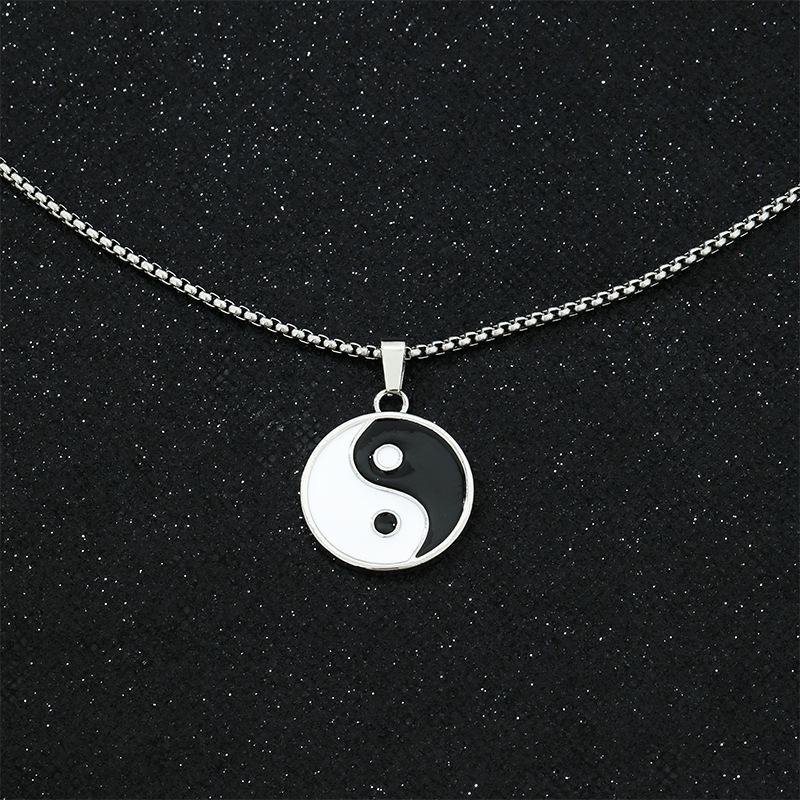 Ожерелье в китайском стиле для мужчин, высококачественное, универсальное, индивидуальное, трендовое, в стиле хип-хоп, изысканное, с подвеской в стиле тайцзи, цепочка для свитера с аксессуарами